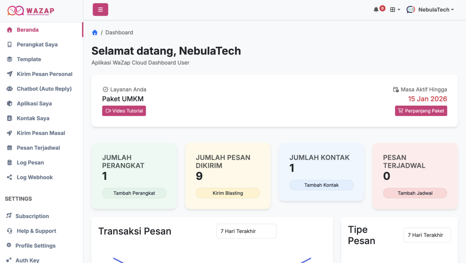 WaZap Cloud Aplikasi WhatsApp Blasting Online 24 Jam